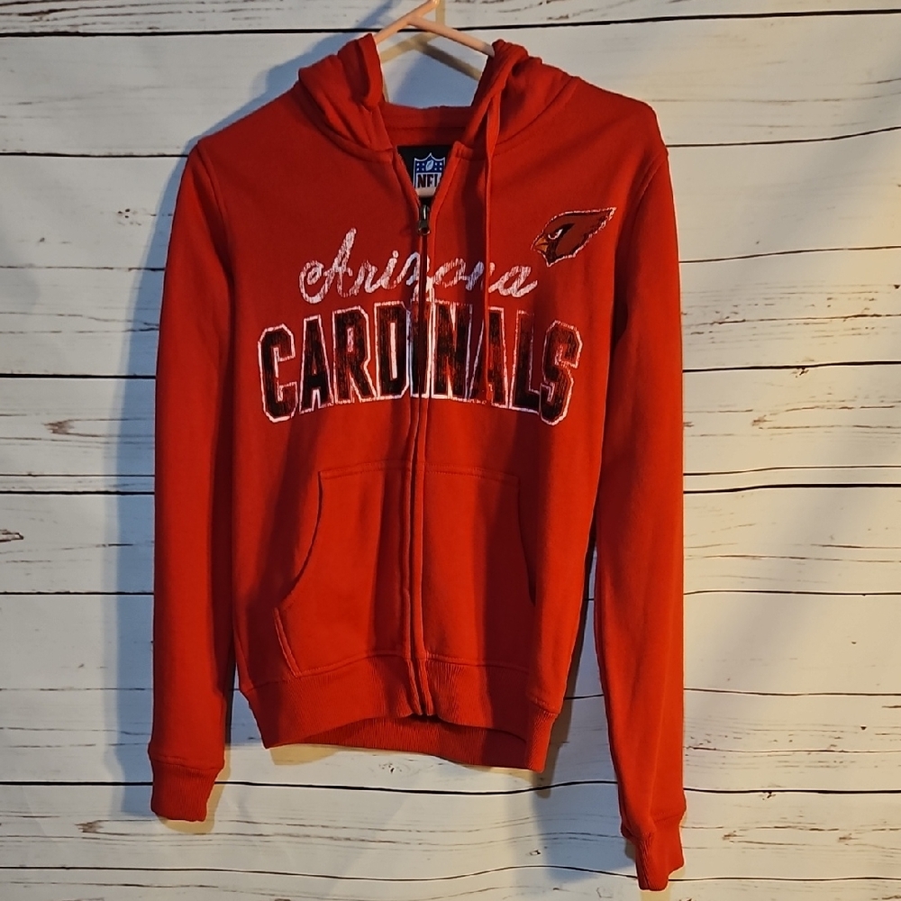 Arizona Cardinals NFL Full Zip‎ Hoodie Sweatshirt Womens ,Small